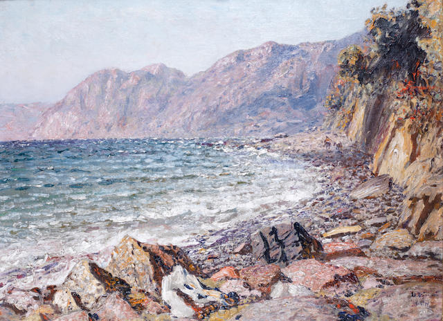 Nikolai Nikanorovich Dubovskoy (Russian, 1859-1918) Coastal landscape