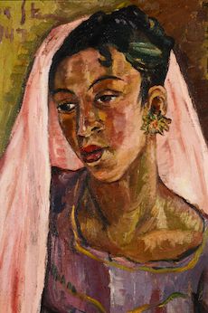 Irma Stern (South African, 1894-1966), The pink sari