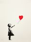 Banksy (British, born 1975) Balloon Girl Screenprint in black and red, 2004, on wove, signed, dated and numbered 94/150 in pencil, published by Pictures on Walls, London, the full sheet, 657 x 499mm (25 7/8 x 19 5/8in)(SH) unframed