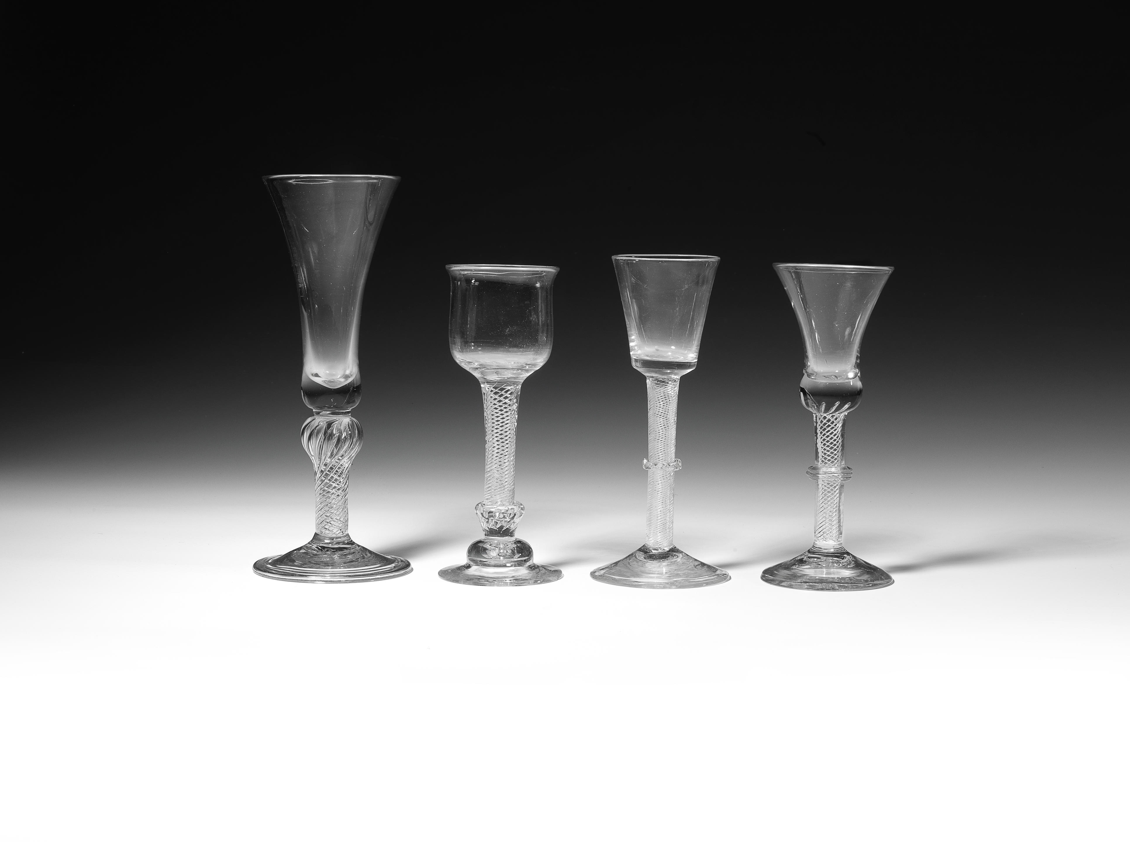 An airtwist wine glass, circa 1750