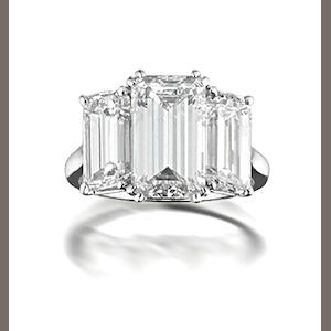 An impressive three-stone diamond ring, by Harry Winston harry winston ring, harry winston diamond, three stone diamond ring, diamonds