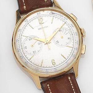 Zenith. An 18ct gold manual wind chronograph wristwatch antique zenith, zenith watch, sell zenith boca raton, buy pre owned zenith watch