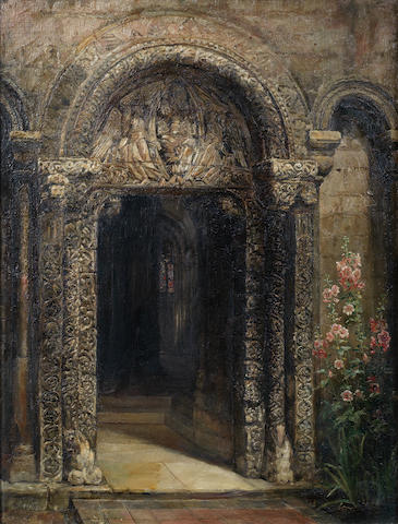 Catherine M. Wood (British, ?-1939) The North Door, Ely Cathedral