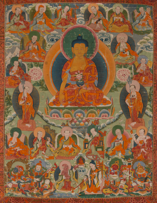 A thangka of Shakyamuni Buddha