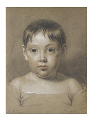Bonhams : Henry Pierce Bone (British, 1779-1855) A portrait of a child ...