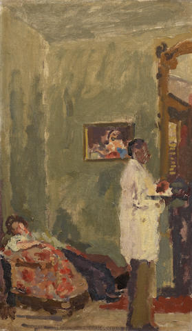 Bonhams : Walter Richard Sickert A.R.A. (British, 1860-1942) The Artist's Home New Orleans 51 x 30.5 cm. (20 x in.)