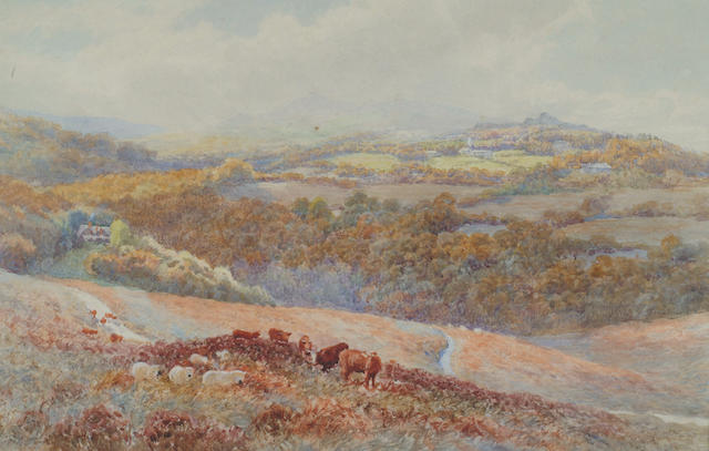 Bonhams : William S Morrish (1844-1917) 'Cattle on Dartmoor'