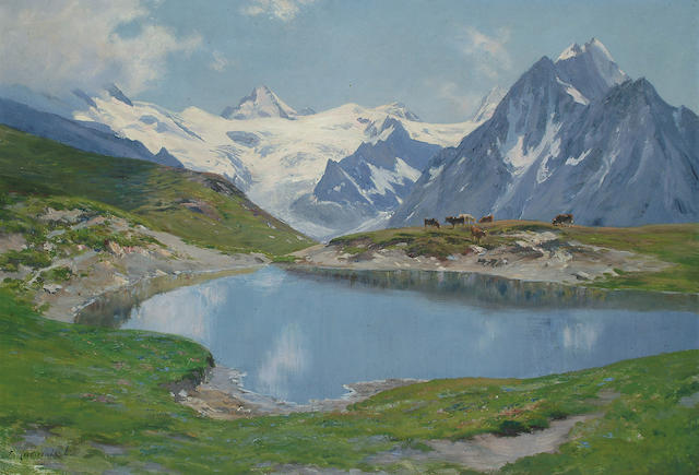 Bonhams : Fritz Eduard Huguenin-Lassanguette (Swiss, 1842-1926) Alpe de ...