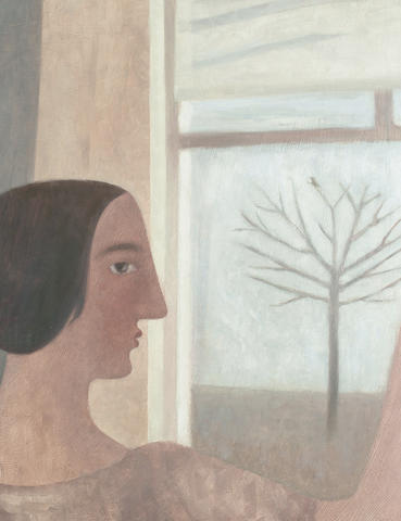 Bonhams : Elizabeth Ridgway (British, b.1964) Woman at a window 60 x ...