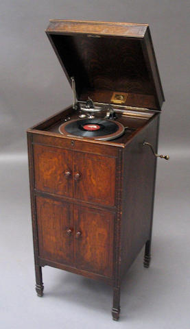 Bonhams : An HMV model 162 cabinet gramophone