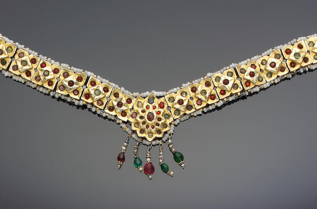 Bonhams : A gem-set Bokhara Necklace Central Asia, circa 1900