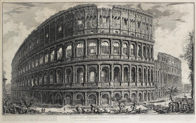 Bonhams : Giovanni Battista Piranesi The Colosseum Etching 1757, second ...