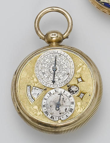 Bonhams : A rare late 17th century astronomical verge pocket watch ...