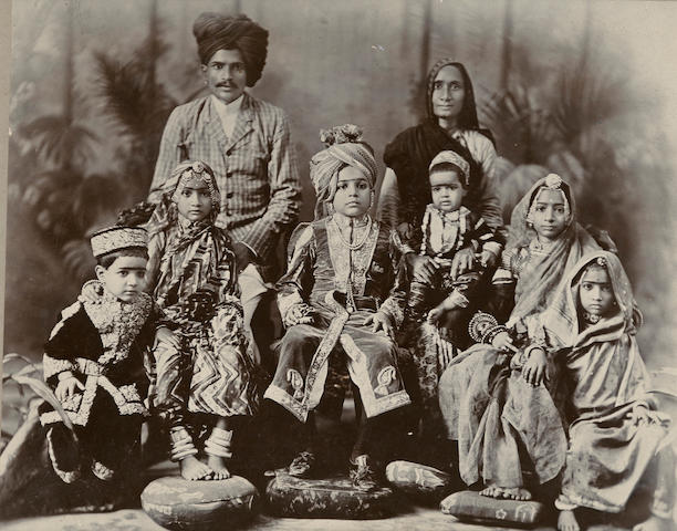 Bonhams : FAMILY PORTRAIT An Indian Family, c.1890