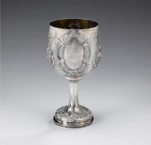 Bonhams : A large Victorian silver goblet, by Edward Pairpoint, London ...