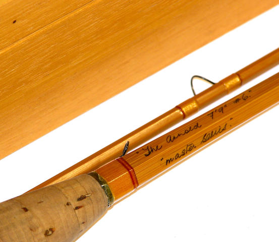 Bonhams : A Partridge of Redditch 'The Arnold' two piece built cane trout  fly rod 7ft 9in