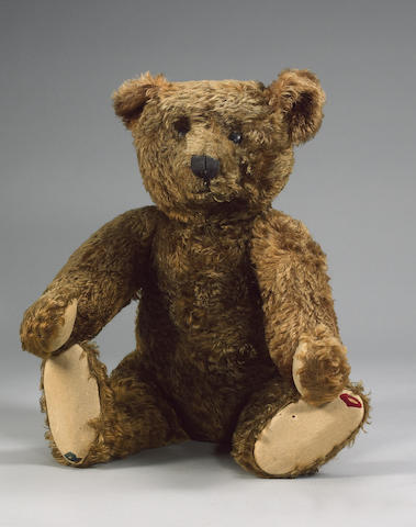 Bonhams : Rare cinnamon centre seam Steiff Teddy bear, German circa 1909