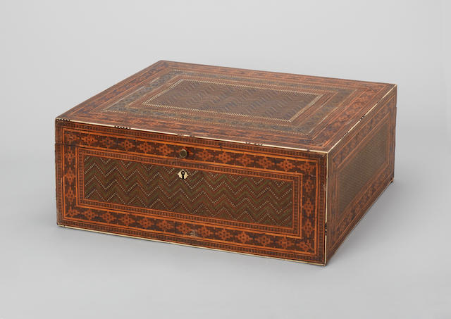 Bonhams A Large Qajar Khatamkari Wood Box Persia 19th Century