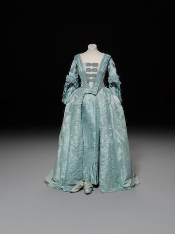 Bonhams : An 18th century Watteau Pleat/Sack Back Robe and matching ...