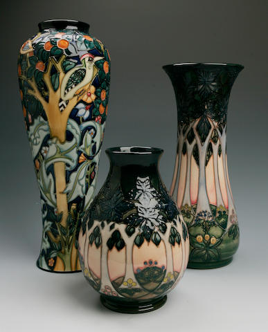Bonhams : 'Tree Bark Thief' a limited edition Moorcroft vase, designed ...