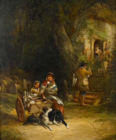 Bonhams : William Shayer, Snr. (British, 1787-1879) A rabbit seller in ...