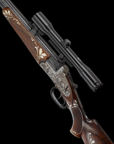 Bonhams A 16 Bore 2 In 7x65 R 16 Bore 2 In Over And Under Sidelock Gun Rifle By F Heym No The Whole In A Brass Mounted Leather Case