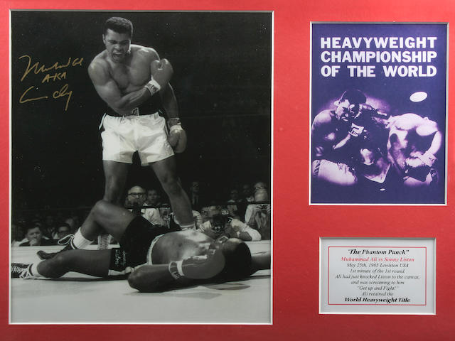 Muhammad Ali Signed Photo Print Poster Autograph Heavyweight Boxing Sonny  Liston