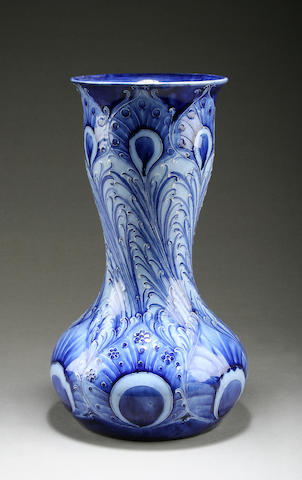 Sold at Auction: Vase With Peacock Feathers