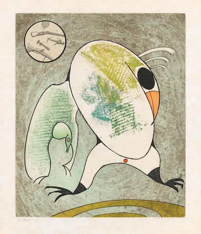 Bonhams : Max Ernst (German, 1891-1976) Bird Composition Aquatint with ...