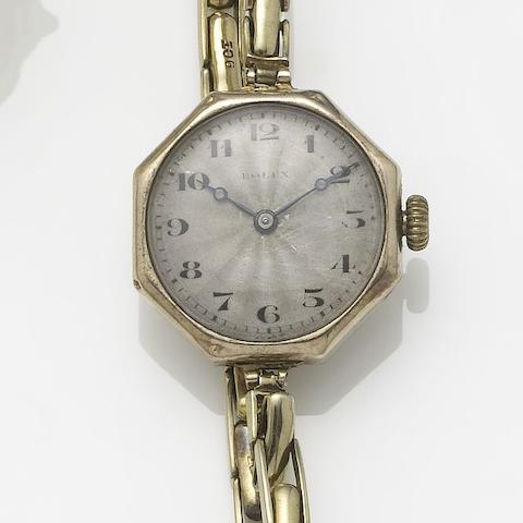 Bonhams : Rolex: A lady's 9ct gold octagonal-shaped bracelet watch1930's