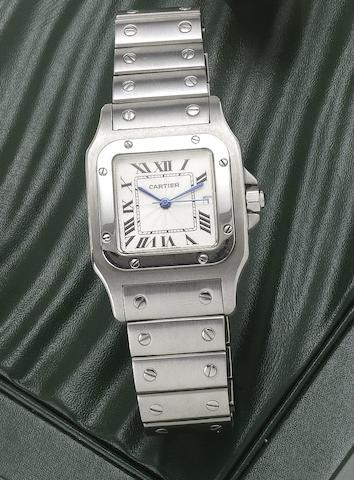 Bonhams : Cartier. A stainless steel centre seconds calendar bracelet ...