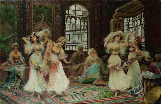 Fabio Fabbi (Italian, 1861-1946) Dancing girls in the harem
