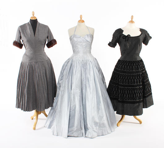 Bonhams : A group of 1950s dresses and slips