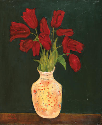 Moshe Mokady (Israeli, 1902-1975) Tulips, 1920