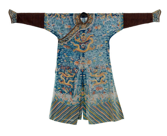 Bonhams : A gauze court robe 19th century