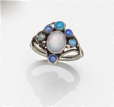 Bonhams : Rhoda Wager, attributed an Arts and Crafts Opal Ring