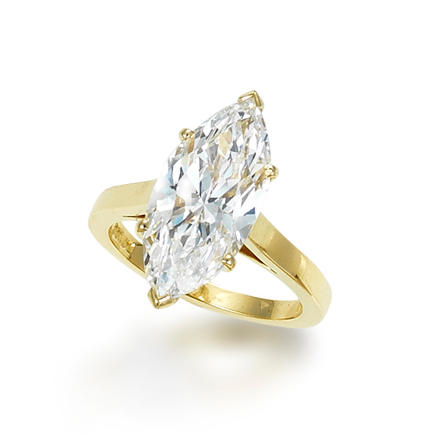 Bonhams : A diamond single-stone ring, mounted by Cartier