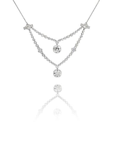 Bonhams : A diamond pendant/necklace,