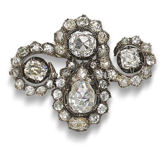 Bonhams : A late 19th century diamond brooch
