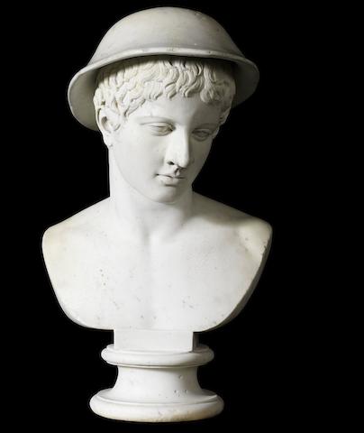 Bonhams : A Swiss late 18th century white marble bust of Parisby ...