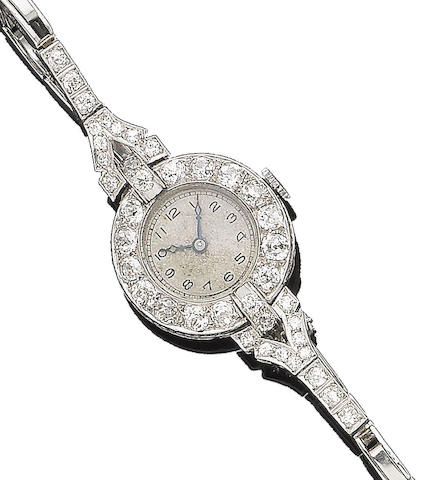 Bonhams : A diamond cocktail wristwatch,