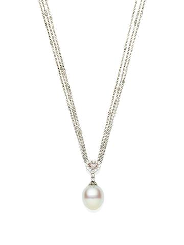 Bonhams : An important cultured pearl, coloured diamond and diamond ...