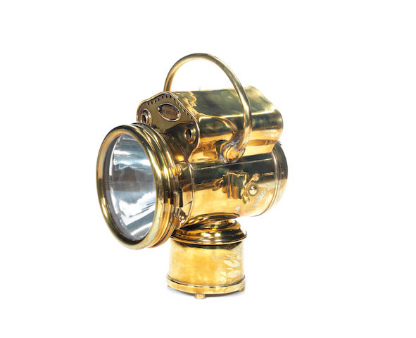 A Phare Ducellier self generating acetylene lamp, French, circa 1900,1