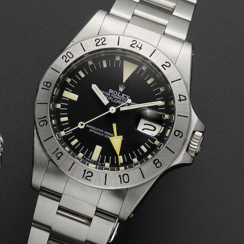 Bonhams : Rolex. A fine stainless steel automatic calendar bracelet ...