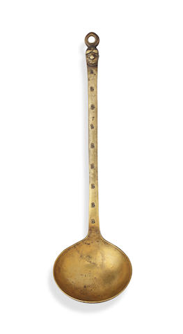 Bonhams : An unusual 17th century cast brass ladle, English, probably ...