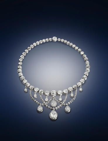 Bonhams : A 19th century diamond necklace