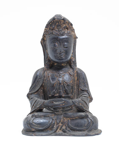 Bonhams : A Chinese bronze figure of Guanyin 16th/17th century