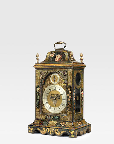 Bonhams : A third quarter of the 18th century lacquered table clock ...