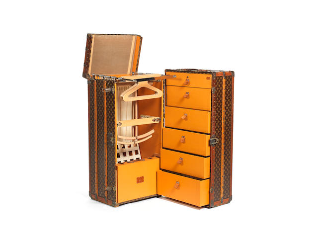 Bonhams : A fine Louis Vuitton &#39;Malle Armoire&#39; wardrobe trunk, circa 1920,