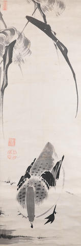 Bonhams : Itō Jakuchū 伊藤若冲 (1716-1800) Goose and Reeds Edo period (1615 ...